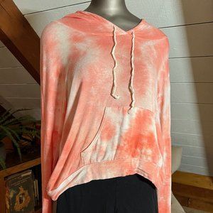 Ginger G | Peaches & Cream Tie-Dye Hoodie with Hi-Lo Hem